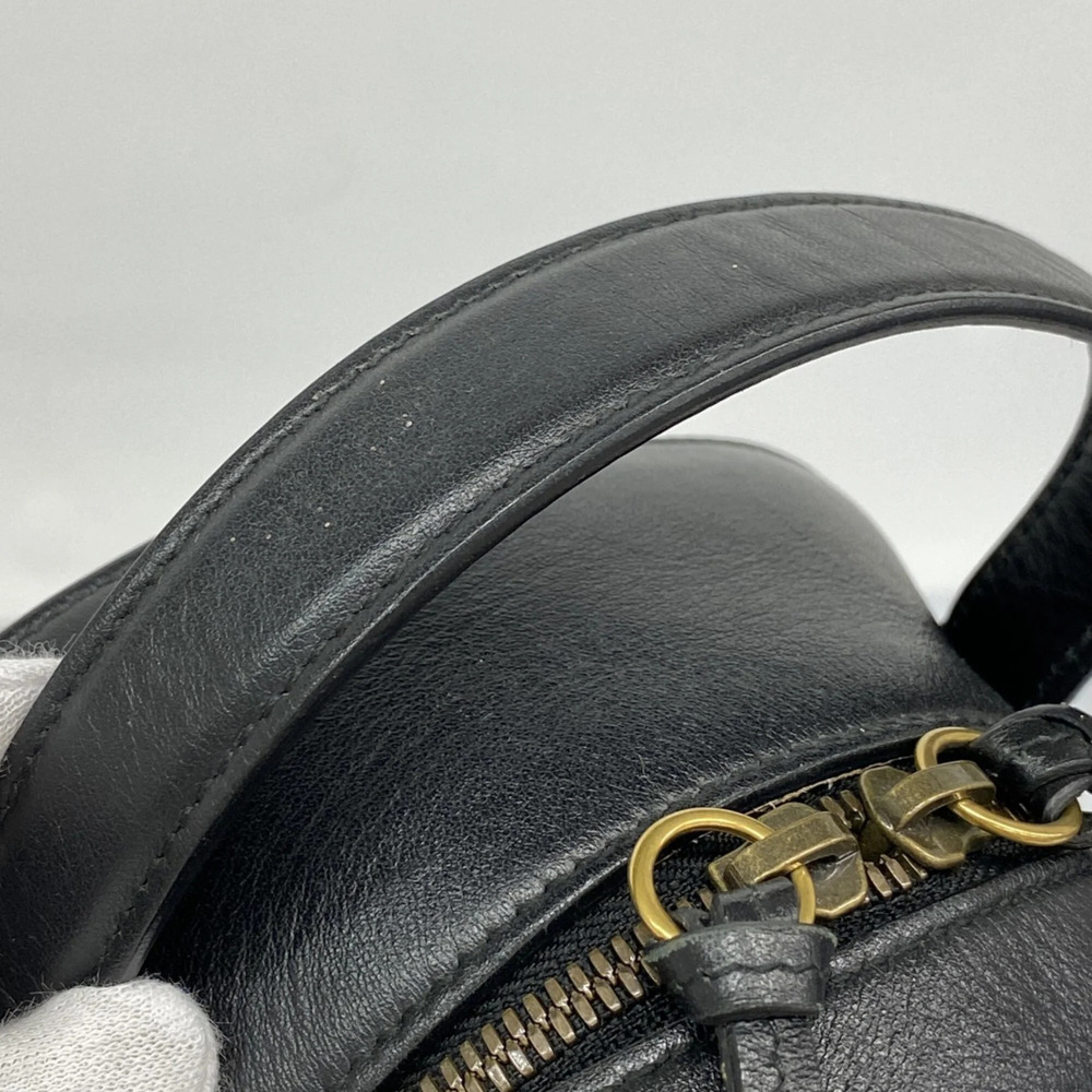 GUCCI Black Leather GG Marmont Backpack - Picture 8 of 10